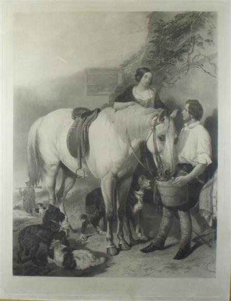 Appraisal: An engraving by H T Ryall titled 'The Halt' circa