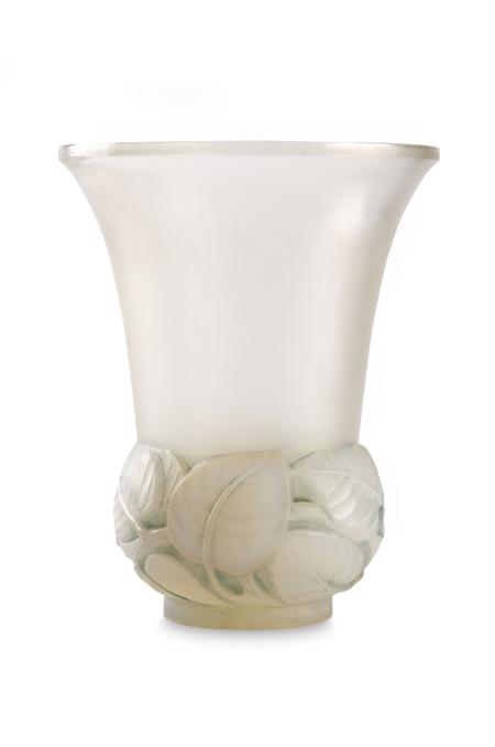 Appraisal: LALIQUE 'LILAS' VASE S frosted and opalescent glass moulded with