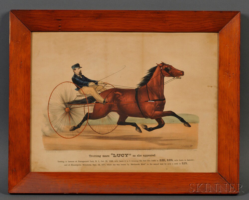 Appraisal: Currier Ives publishers American - Trotting mare LUCY as she