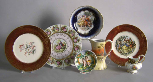 Appraisal: Porcelain to include Imperial Salem plates a plate with courting