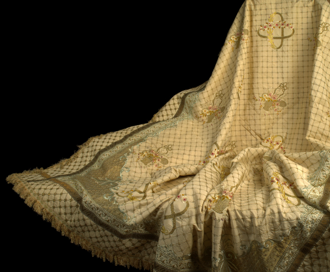 Appraisal: Exquisite Museum-Quality French Boudoir Coverlet fourth quarter th century the