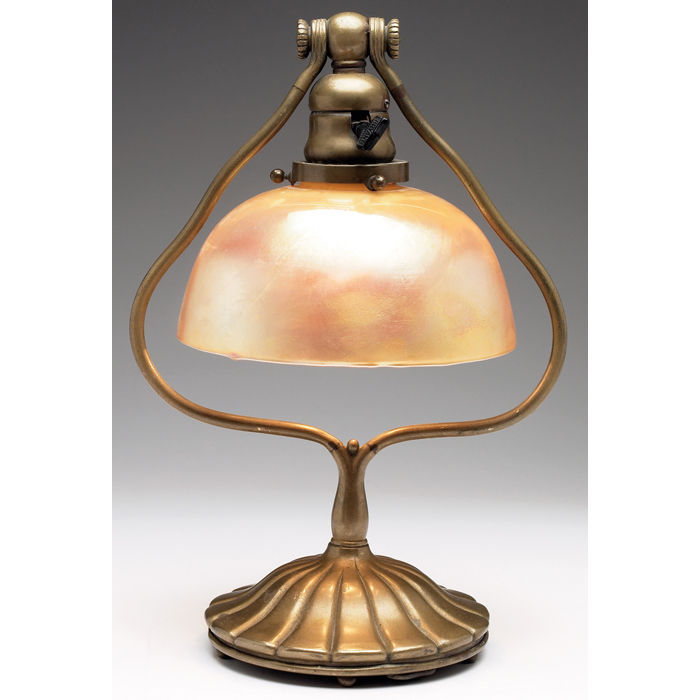 Appraisal: Tiffany Studios lamp bronze base with original gold dore patina