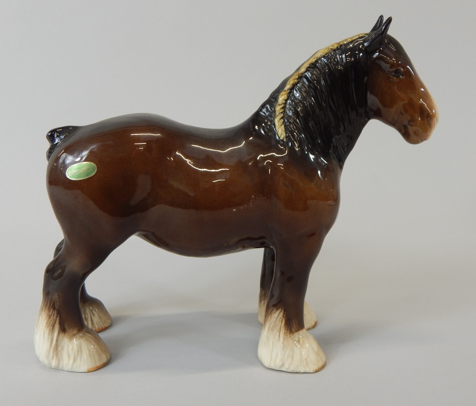 Appraisal: A Beswick ceramic brown Shire horse cm high