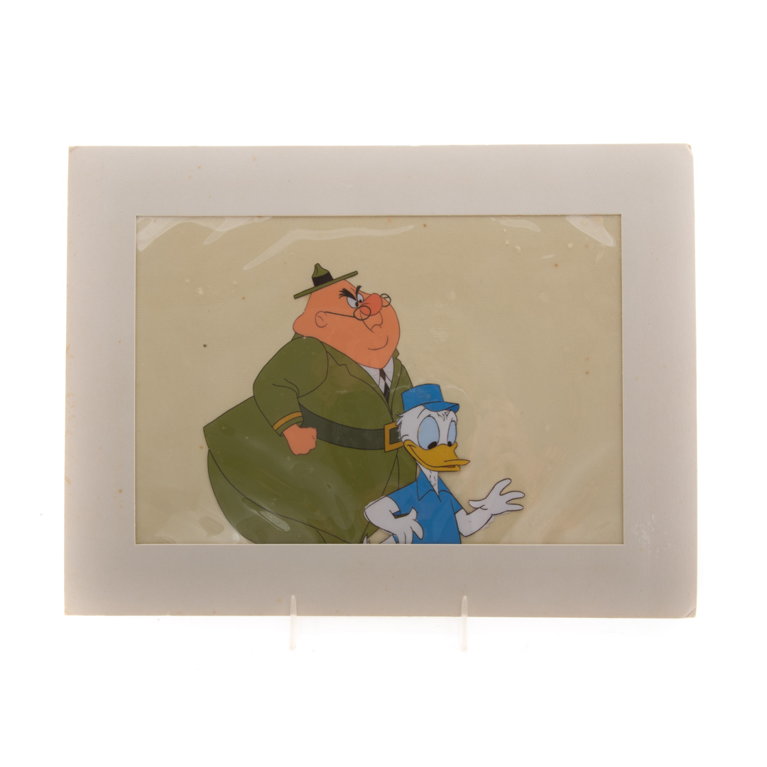 Appraisal: Walt Disney animation cel cel featuring Donald Duck and J