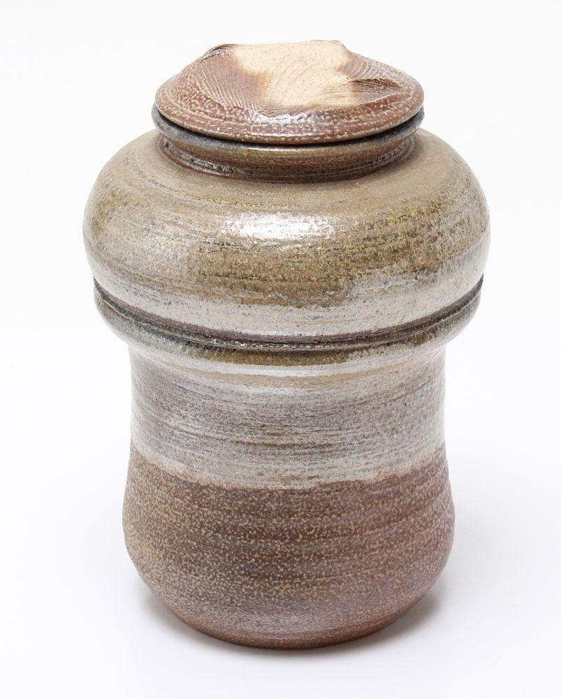 Appraisal: Karen Karnes Stoneware Art Pottery Covered Jar Karen Karnes American