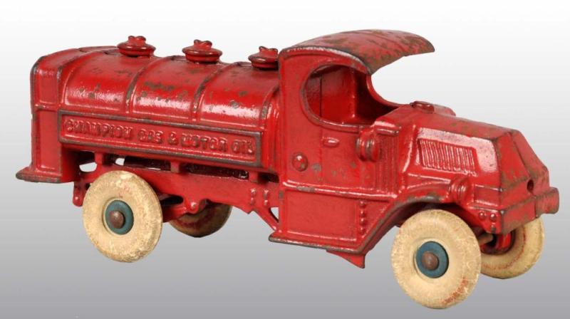 Appraisal: Cast Iron Champion Gasoline Truck Toy Description White rubber tires