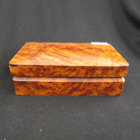 Appraisal: Burl Wood Box hinged x x excellent