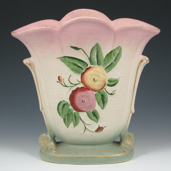 Appraisal: Hull Open Rose Hand Painted Vase - Mint Open Rose