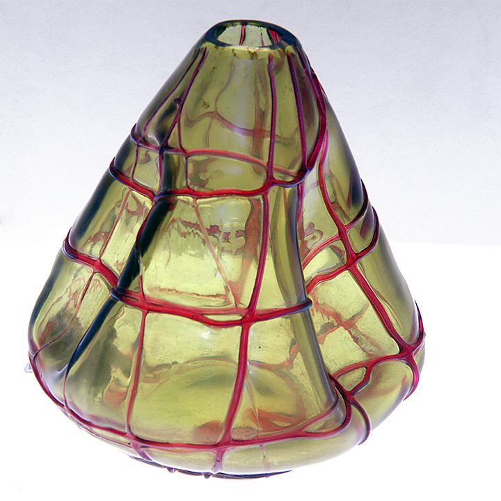 Appraisal: Austrian Art Glass Vase An Austrian pinched art glass vase