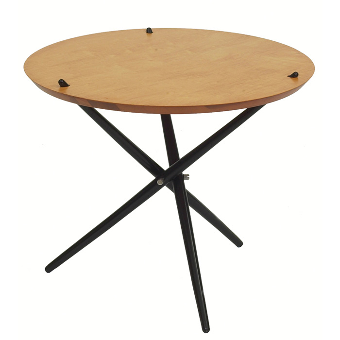 Appraisal: Hans Bellman tripod table by Knoll s folding black legs