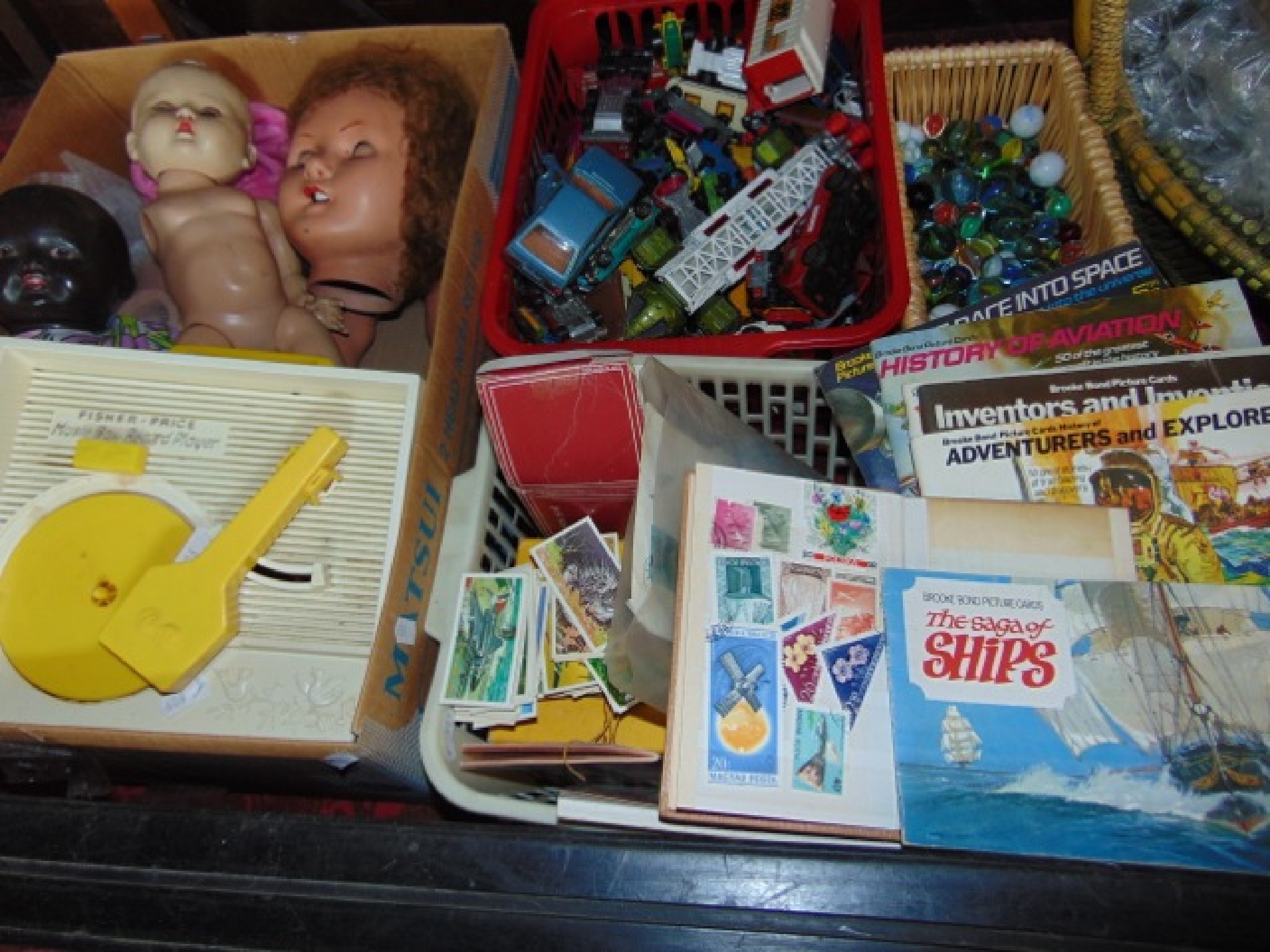 Appraisal: A miscellaneous collection featuring toys to include a box of