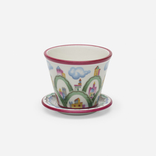 Appraisal: Gio Ponti VASETTO WITH TRAY Richard GinoriItaly c transfer-printed porcelain