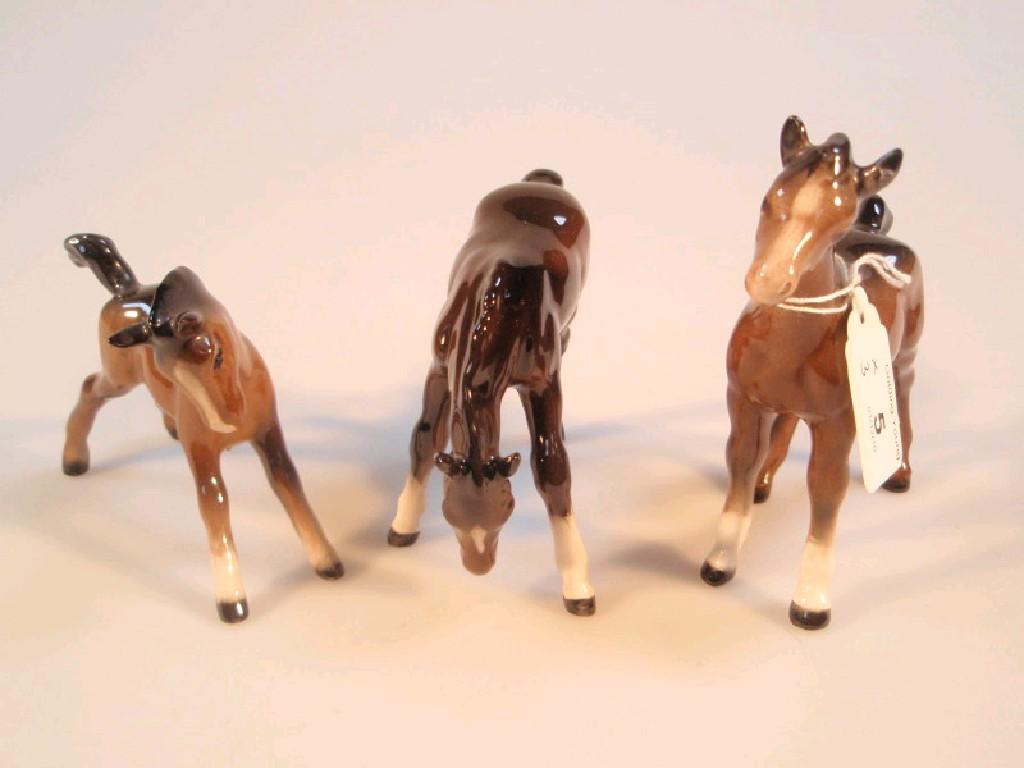 Appraisal: Three Beswick foals nos