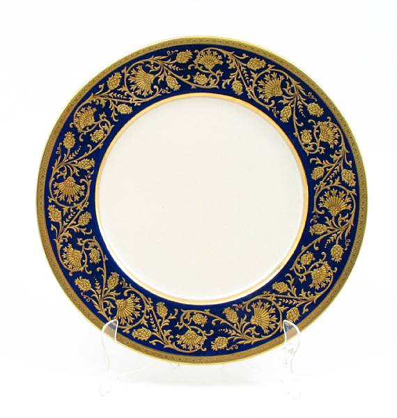 Appraisal: A set of twelve Coalport porcelain plates retailed by Tiffany