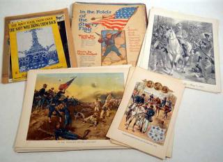 Appraisal: Pcs Chromolithographs ANTIQUE CIVIL WAR MILITARY LITHOGRAPHS SHEET MUSIC Uniforms