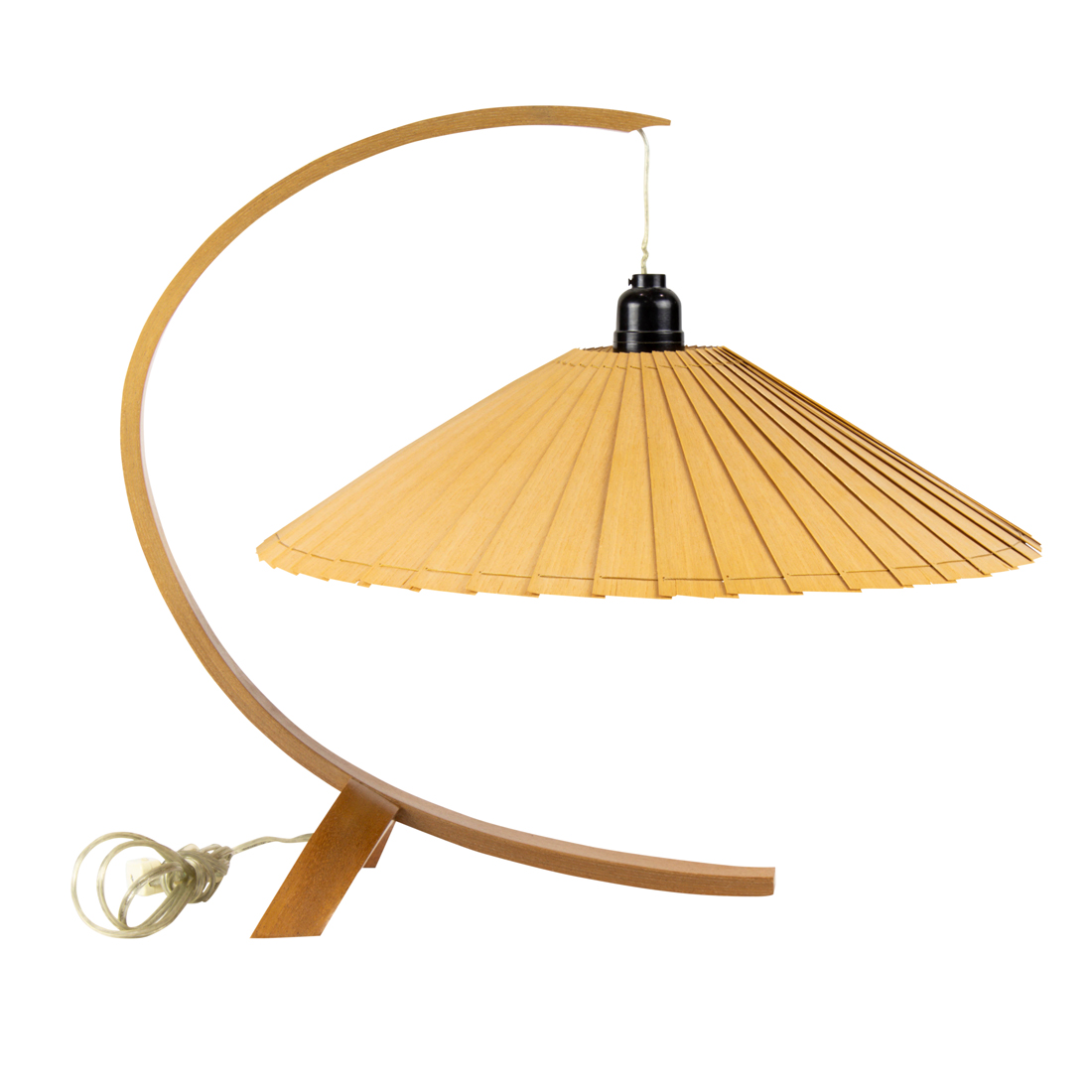 Appraisal: A MODERNIST JOHN LANG BENTWOOD FAN LAMP A Modernist John