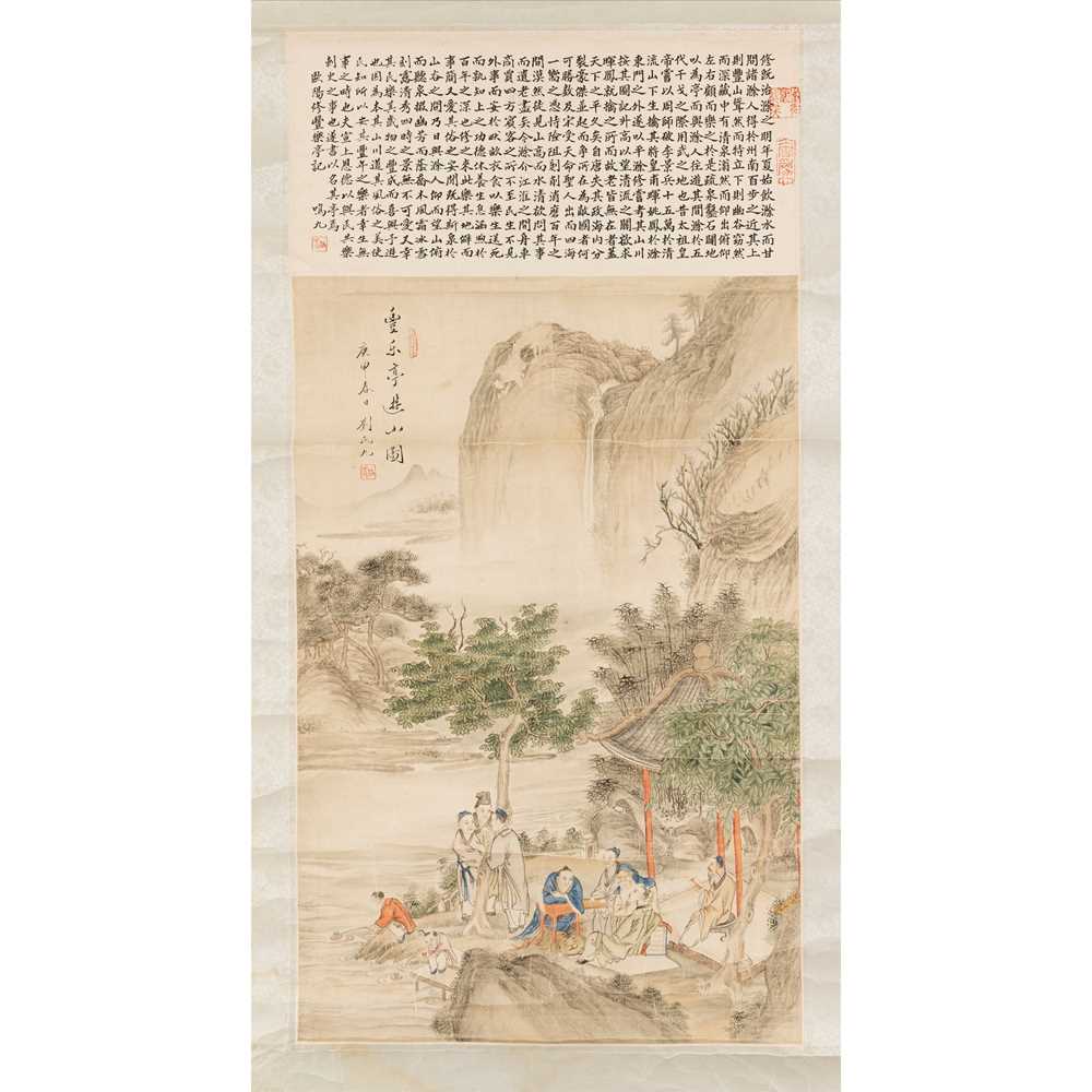 Appraisal: INK SCROLL 'LANDSCAPE' PAINTING TH CENTURY ATTRIBUTED TO LIU MINJIU