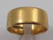 Appraisal: An ct gold ring hallmarked Birmingham approx mm wide