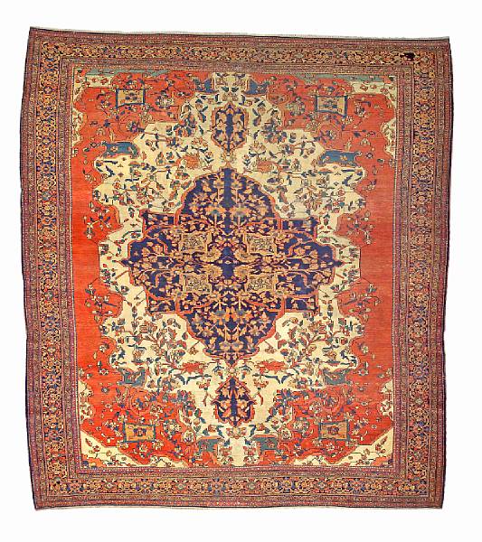 Appraisal: A Fereghan Sarouk carpet Central Persia late th century size