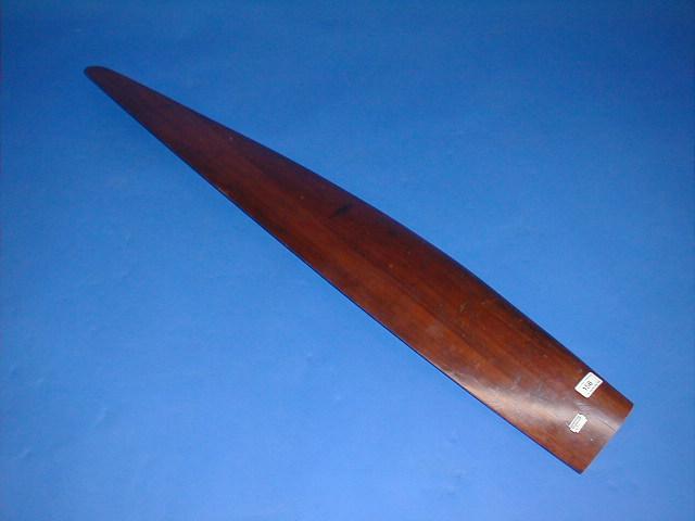 Appraisal: An early thC laminated mahogany propeller blade long