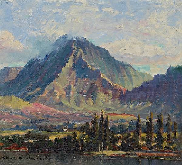 Appraisal: David Howard Hitchcock American - Pali Gap from Kaneolu Bay