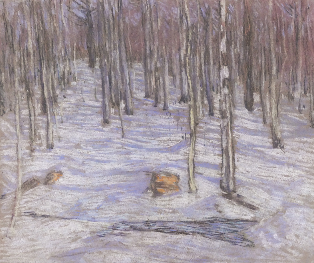 Appraisal: Charles Kaelin - Massachusetts ''Winter Forest'' Pastel on Paper ''x