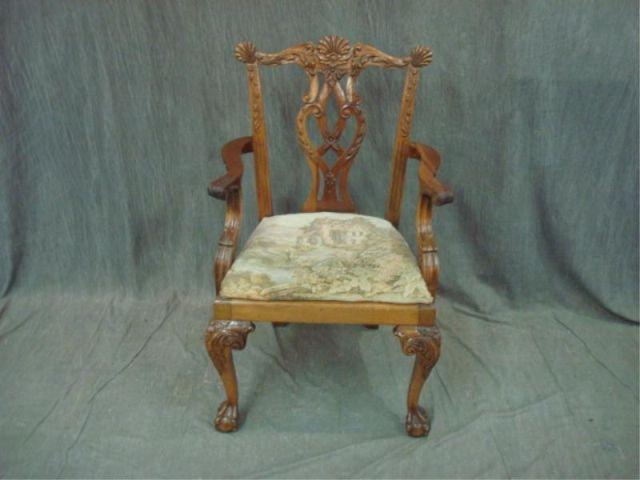 Appraisal: Carved Chippendale Style Chair