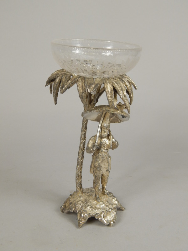 Appraisal: A thC Robinson Crusoe centrepiece figure group by Walker Hall