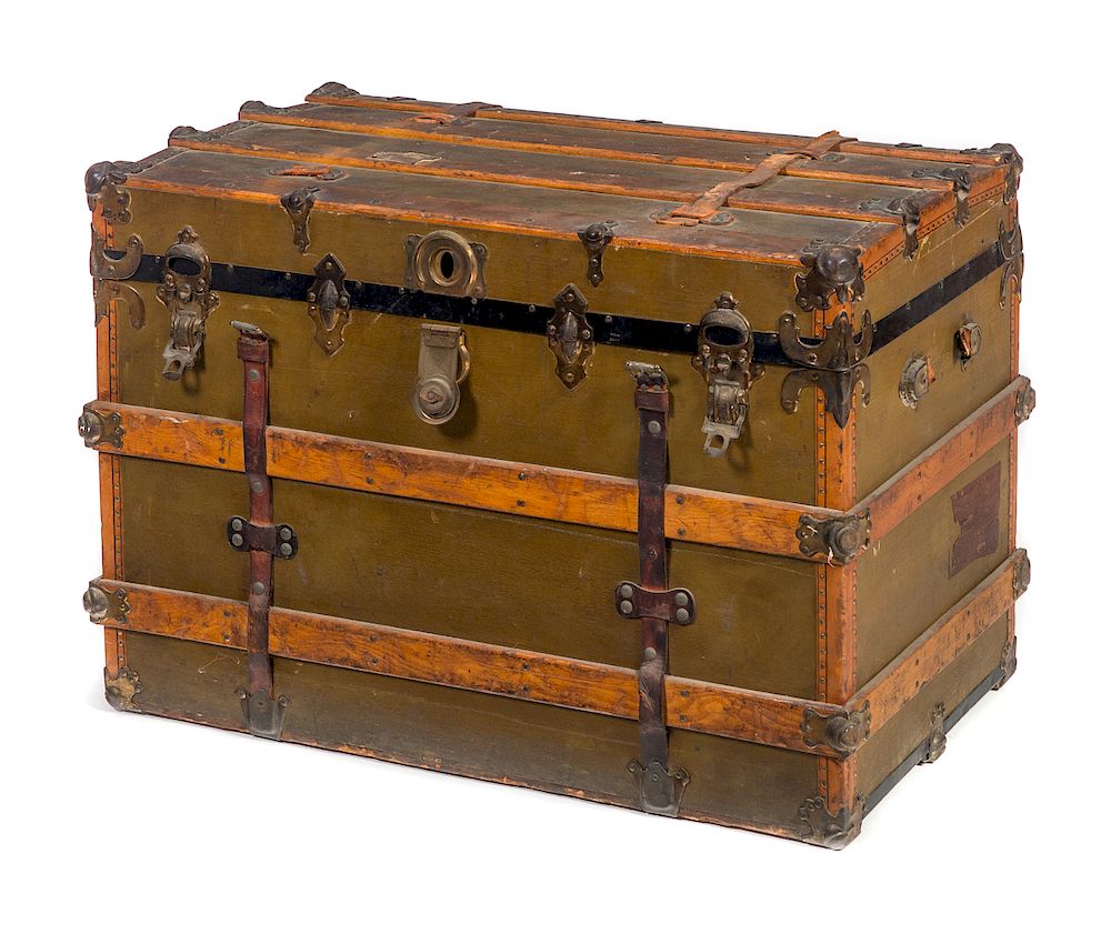 Appraisal: Antique Trunk Good original condition Please Email or call for