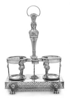 Appraisal: A French Silver Cruet Stand Ambroise Mignerot Paris First Half