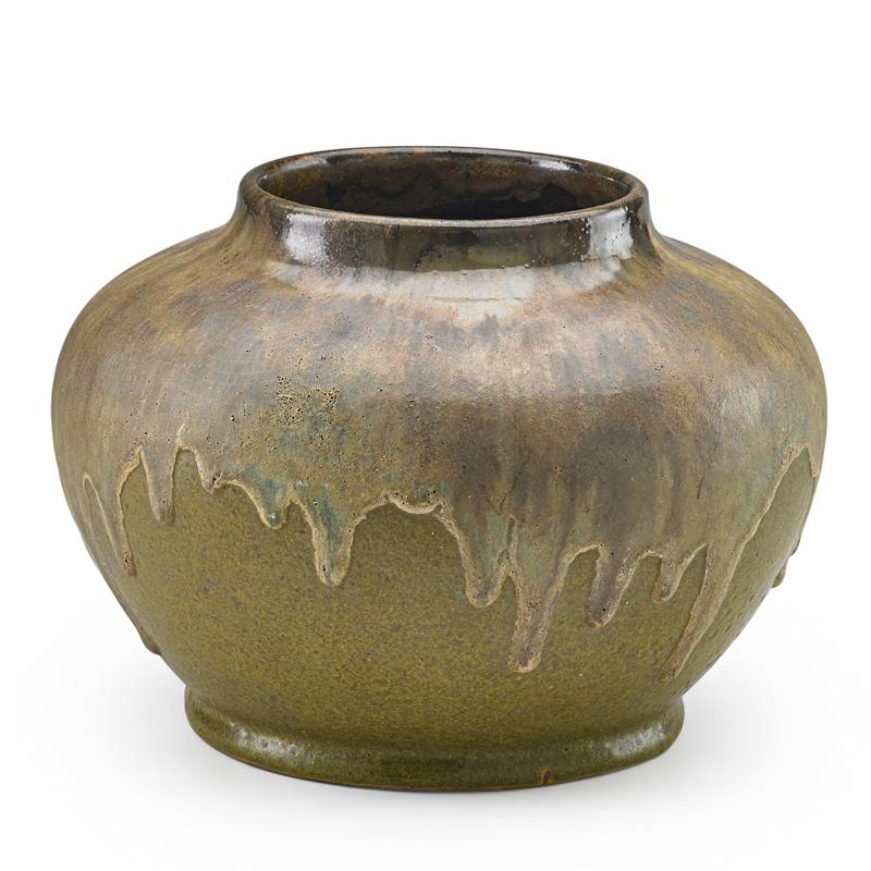 Appraisal: FULPER Fine and large vase with drip glaze Condition Report