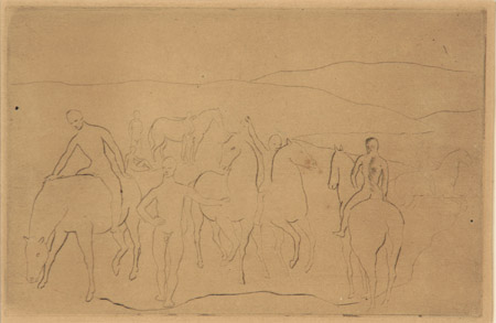 Appraisal: Pablo Picasso Spanish - L'Abreuvoir Chevaux au Bain From La