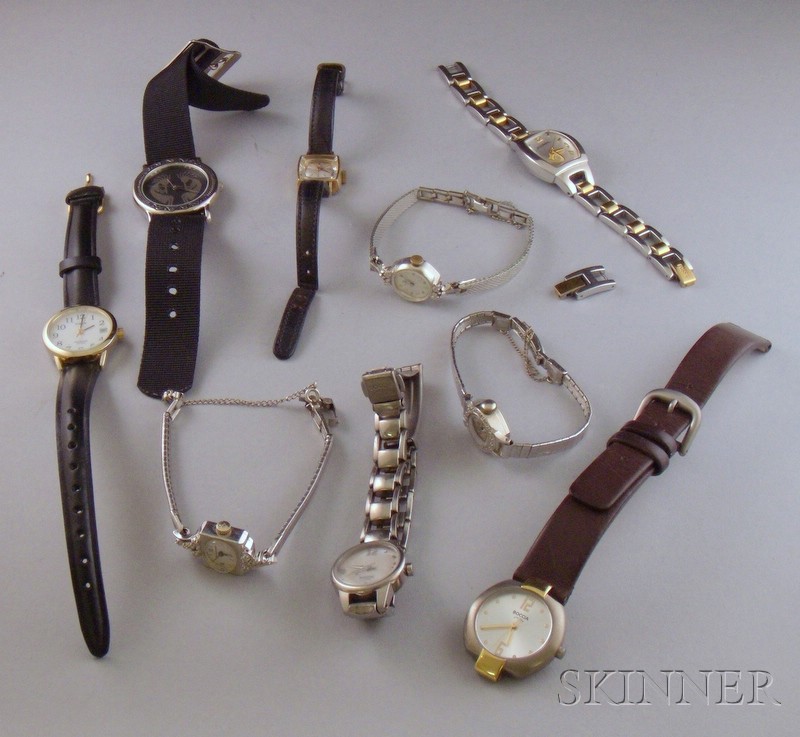 Appraisal: Group of Four Women's Vintage Wristwatches some with diamond accents