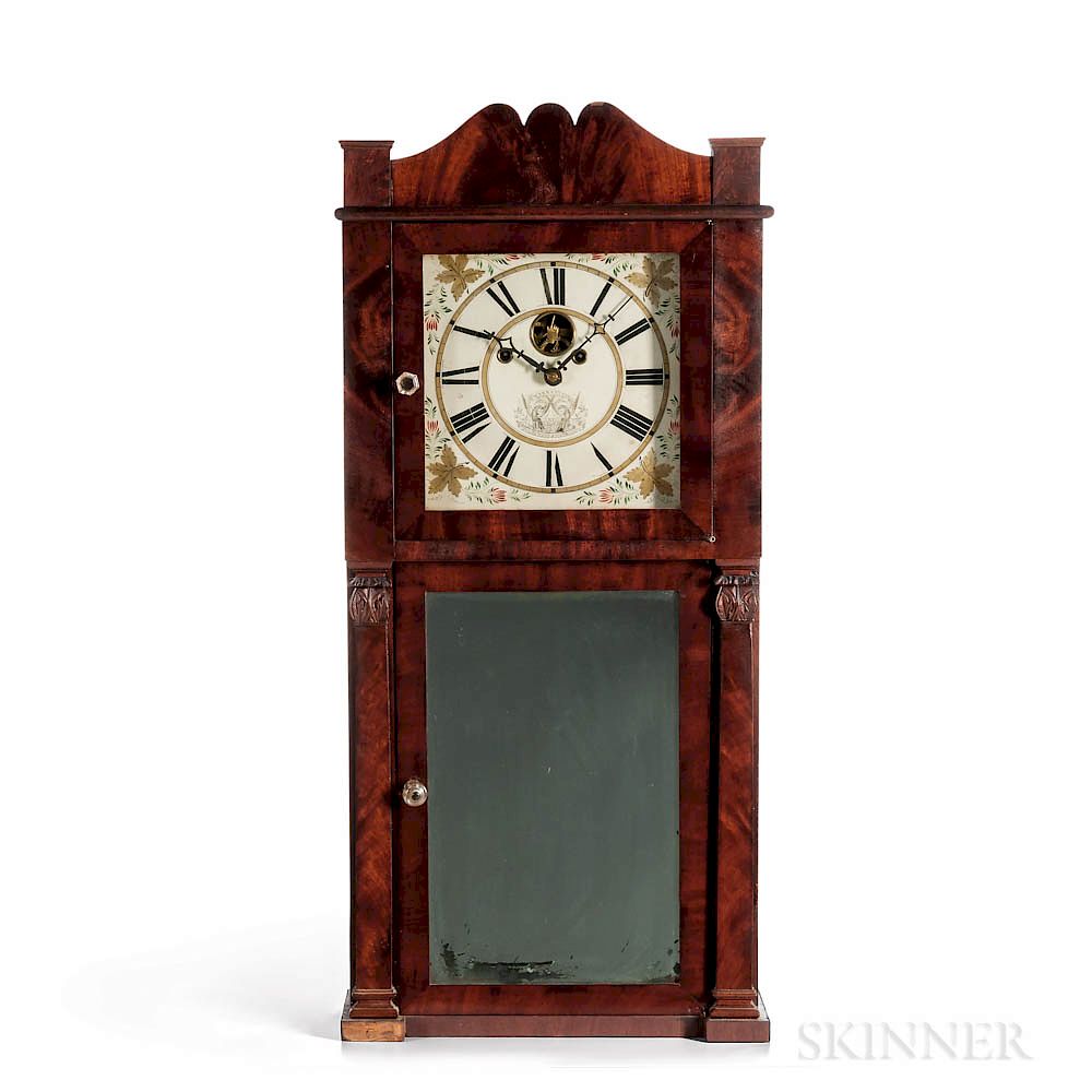 Appraisal: Hotchkiss Benedict Eight-day Mahogany Shelf Clock Hotchkiss Benedict Eight-day Mahogany