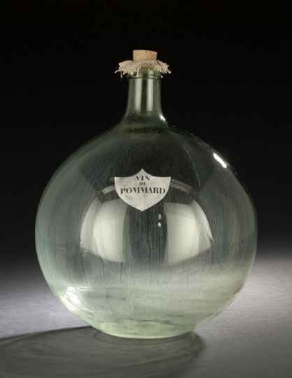 Appraisal: French Blown Green Glass Wine Jar early th century of