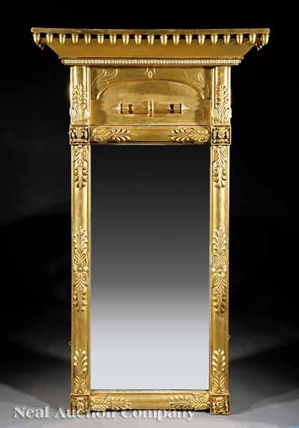 Appraisal: A Late Federal Carved and Gilded Pier Mirror early th