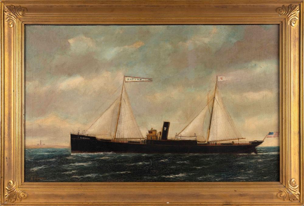 Appraisal: WILLIAM PIERCE STUBBS MAINE MASSACHUSETTS - STEAM SAIL VESSEL SATURN