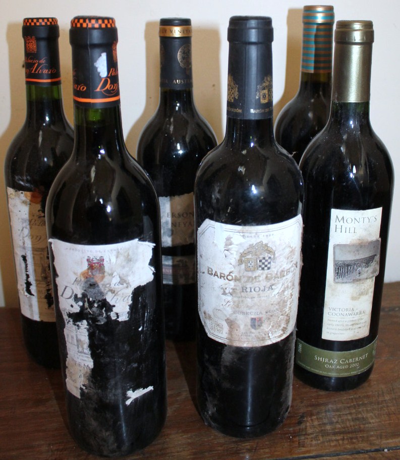 Appraisal: Six bottles of red wine including Baron de Barmon Rioja