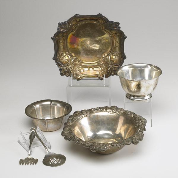 Appraisal: AMERICAN SILVER HOLLOWARE AND FLATWARE Tiffany Co makers x clover