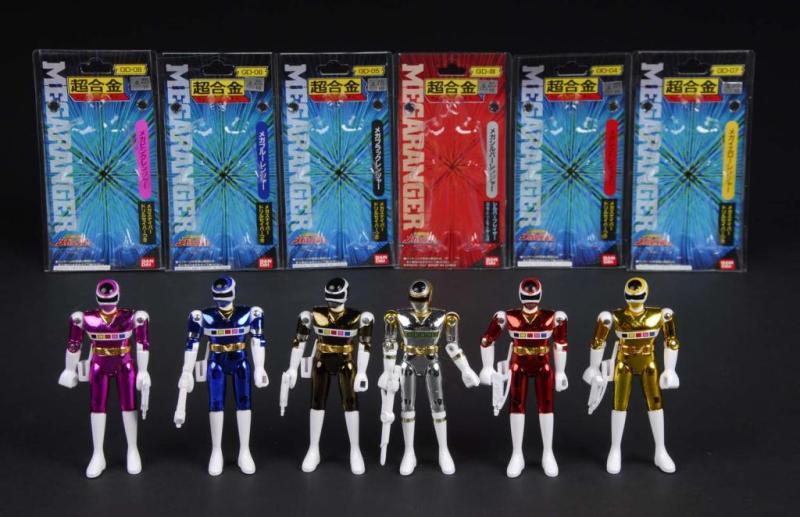 Appraisal: Lot of Megaranger Figures Description Japanese Made by Bandai Includes