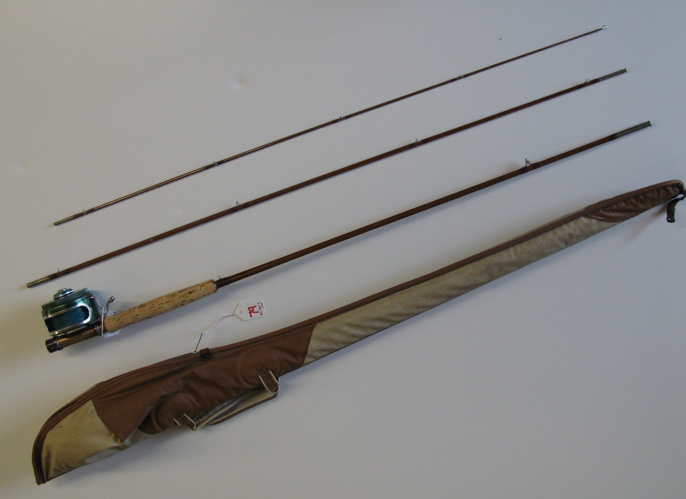 Appraisal: KIBBY C GART BAMBOO FLY ROD WITH REEL from tip