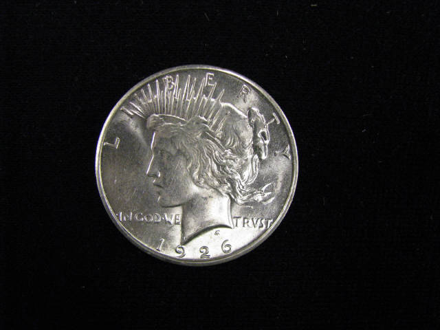 Appraisal: -S Peace Silver Dollar uncirculated