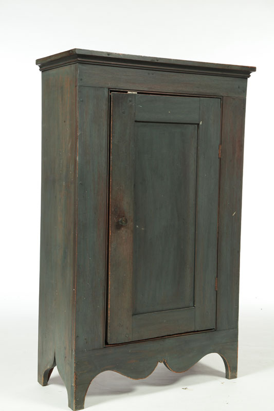 Appraisal: DIMINUTIVE WALL CUPBOARD Carl Mueller Tallmadge Ohio nd half- th