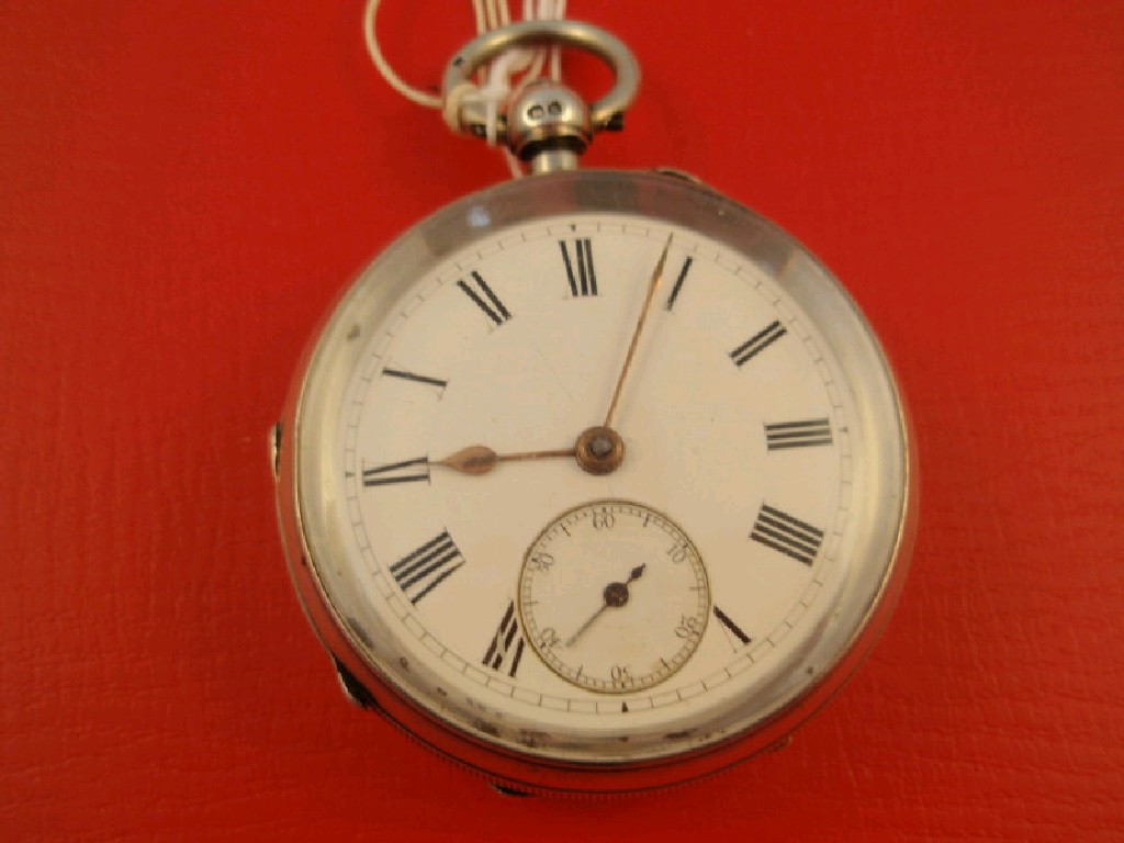 Appraisal: A Victorian open face silver pocket watch key wind back