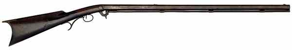 Appraisal: Percussion Under-Hammer Rifle by N Kendall cal '' octagonal barrel