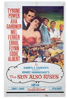 Appraisal: The Sun Also Rises th Century Fox One sheet x