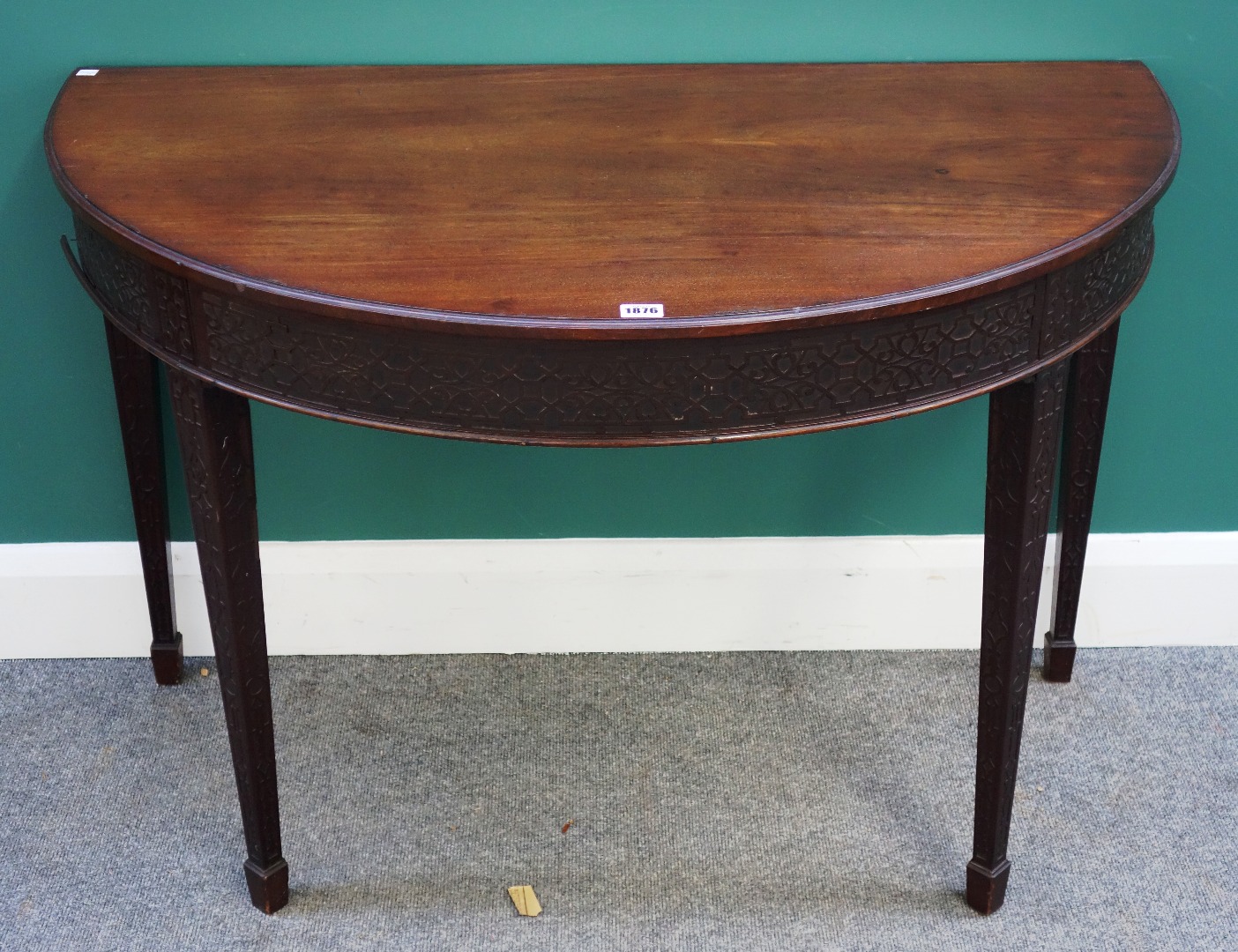 Appraisal: A pair of George III mahogany D-end dining tables with