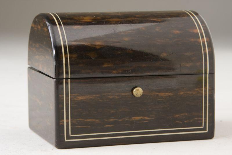 Appraisal: Coromandel Snuff Box late th century diminutive casket form inlaid