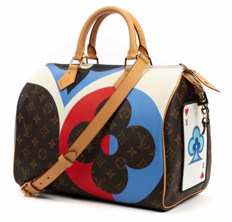 Appraisal: Louis Vuitton Game On Speedy Bandouliere handbag in Game On