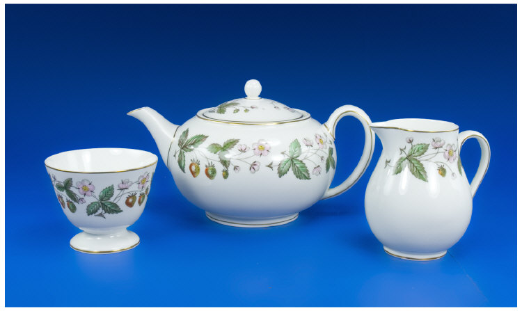 Appraisal: Wedgwood 'Strawberry Hill' pattern teaset comprising cups saucers and teaplates